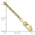 thumbnail image 2 of 10k Yellow Gold Bracelet Chain Styles Rope 1.85 mm 9 in D/C Quadruple Anklet, 2 of 3