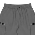 thumbnail image 6 of Men's Cargo Shorts with Multi-Pockets - Big & Tall Casual Drawstring Shorts, Lightweight Summer Streetwear with Zipper Pockets, Elastic Waist Workout Jogger Shorts Dark Gray XS, 6 of 6