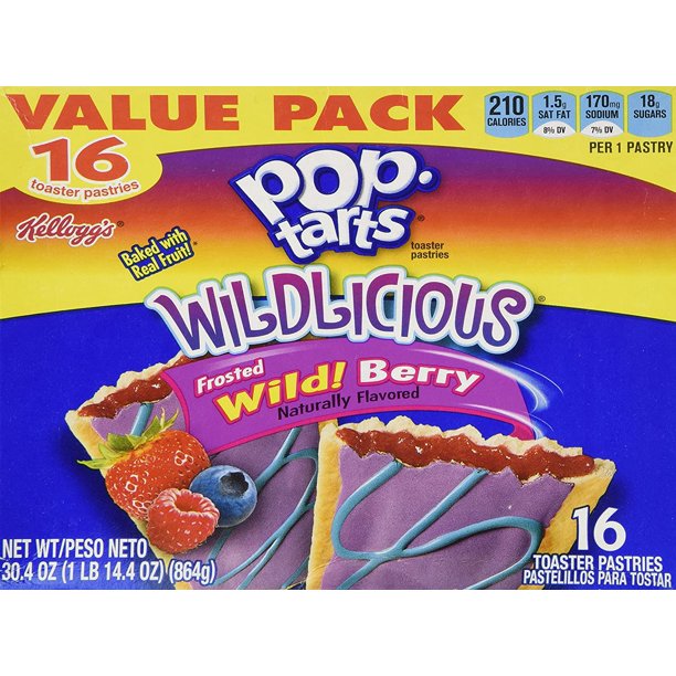 Kelloggs Pop Tarts Wildlicious Frosted Wild Berry 16 Ct 30 4 Oz Walmart Walmart