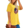 thumbnail image 2 of XCHQRTI 4th of July Daisy Women Plus Size Tshirts Graphic USA Casual Tees, 2 of 7
