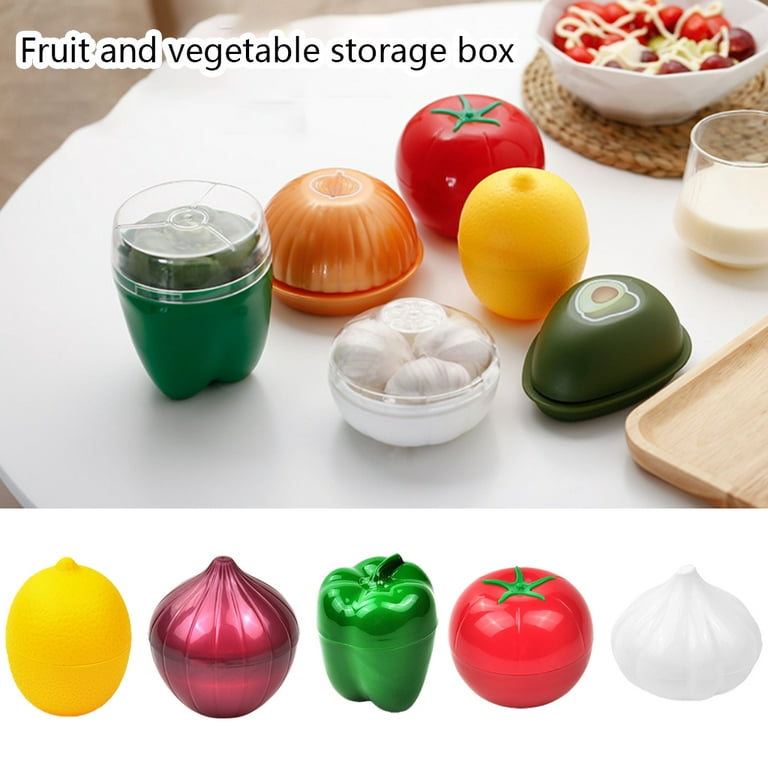 1pc Green Pepper Shaped Plastic Food Preservation Container, Pp