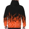 thumbnail image 2 of Unisex Colorful Graphic Red fire Pullover Hoodie 3D Print Long Sleeve Hooded Sweatshirt with Pocket for Men and Women, 2 of 7