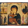 thumbnail image 3 of Berlinghiero 23x20 Black Modern Framed Museum Art Print Titled - Virgin and Child with Saints, 3 of 5