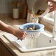 thumbnail image 4 of Magnetic Sink Basket Press To Dump Household Kitchen Sink Separation Leftover Food And Filter Basket, 4 of 7