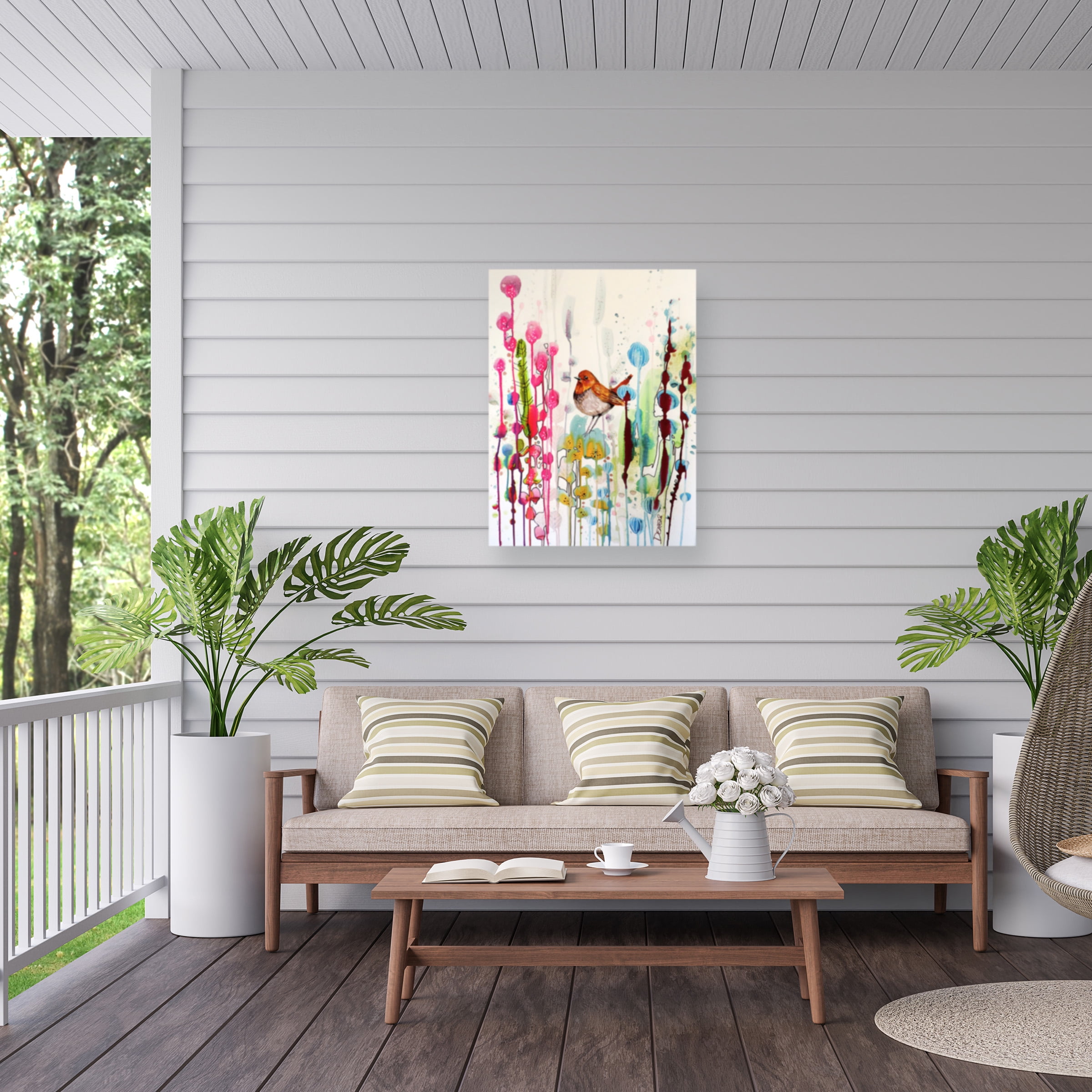 Sylvie Demers 'Demander Son Chemin' Outdoor Canvas 47x35