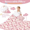 thumbnail image 3 of Pink Bows and Baseballs Pattern Toddler Nap Mats for Kids Preschool,Sleeping Mat Bag or Kids,Toddler Sleeping Bag,Toddler Nap Mat or Daycare, 3 of 6