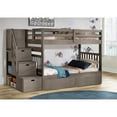 thumbnail image 2 of My Bed Now Olympus Twin-over-Twin 2-Drawer Wood Bunk Bed w/ Staircase in Brown, 2 of 6