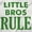 White, variant on Little Brothers Rule Cute Younger Bro Youth T Shirt Tee Boys Infant Toddler Brisco Brands 12M