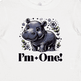 thumbnail image 4 of Inktastic Babys First Birthday Hippo 1 Year Old Girl Girls Baby T-Shirt, 4 of 5