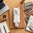 thumbnail image 5 of AYktou Pencil Case, Cute Pencil Pouch, Plush Doll Pen Bag Case Storage Bag Stationery Organizer, 12.6×3.5 Inch Soft Furry Cosmetic Bag Zipper Pen Pouch Gift for Daughter/Sister, 5 of 5