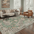 thumbnail image 4 of GENIMO 8'x10' Area Rug for Living Room, Washable Non Slip Soft Leopard Print Rug for Bedroom Dining Room Home Office, Dusty Sage, 4 of 7