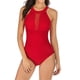 thumbnail image 1 of Trajes de baño de una pieza para mujer, traje de baño de bikini ajustado con perspectiva de gasa de malla de color sólido para mujer, 1 of 2