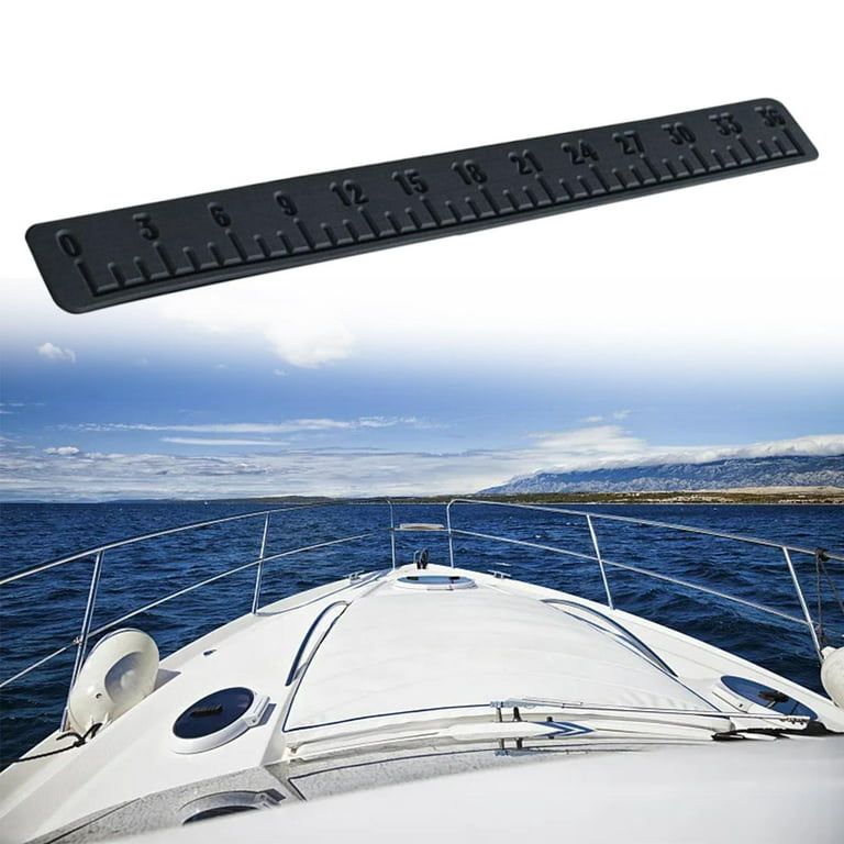Boat Deck Fishing Ruler Foam Precision Marks 6mm Thickness Etched Numbers  Easy to Clean 39 inch High Density Fish Measuring Ruler for Yachts dark  gray black 
