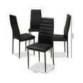 thumbnail image 5 of Baxton Studio Armand Modern and Contemporary Black Faux Leather Upholstered Dining Chair (Set of 4), 5 of 5
