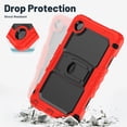 thumbnail image 4 of FJLBDE Case for Lenovo Tab One 8.7 inch/K9 TB305FU 2025, Rugged Shockproof Tablet Cases Cover with Kickstand Shoulder Strap, Red, 4 of 7