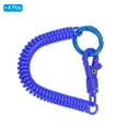 thumbnail image 3 of Uxcell Retractable Coil Springs Keychain with Plastic Lobster Clasp Keyring for Keys Wallet, Dark Blue 4 Pack, 3 of 6