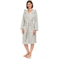 thumbnail image 3 of TowelSelections Womens Robe, Premium Cotton Hooded Bathrobe for Women, Soft Terry Cloth Robes for Women X-Large Glacier Gray, 3 of 6