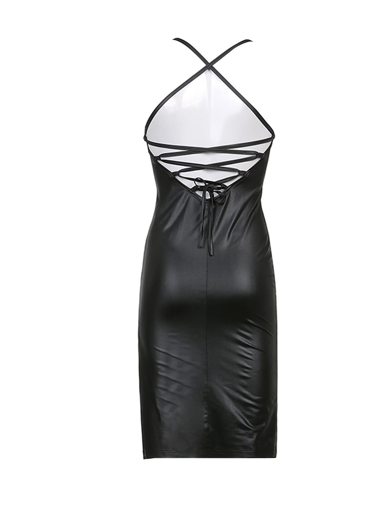 chinese dress ladies Janelly Backless Dress (Black) Small