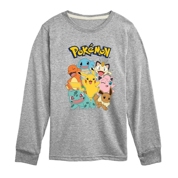 Pokémon - Pikachu and Friends - Youth Long Sleeve Graphic T- Shirt