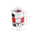 thumbnail image 3 of FAGINEY Light Weight Plum Shaft Coupling, Shaft Coupler, For Servo Motor Stepper Motor, 3 of 6