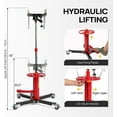 thumbnail image 4 of TUFFIOM Transmission Jack, 1660 lbs 3/4-Ton Hydraulic 2-Stage High Lift Vertical Telescoping Floor Jack Stand, 34" to 68" Lifting Range, w/Pedal, 360° Swivel Wheels, Garage/Shop Lift Hoist, 4 of 7