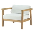 thumbnail image 3 of Lounge Sofa Chair Table Set, White Natural, Teak Wood, Fabric, Modern Contemporary, Outdoor Patio Balcony Cafe Bistro Garden Furniture Hotel Hospitality, 3 of 8