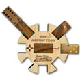 thumbnail image 5 of Creative Crafthouse Mexican Train Hub & Tokens, New Mexico Edition Wood Accessories, USA Made, 5 of 6