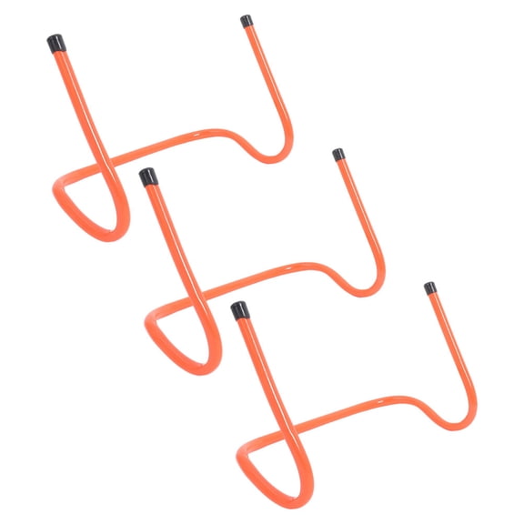 HOMEMAXS 3 Pcs Physical Hurdles Dynamic Football Collapsible Fixture Games Child Orange