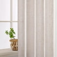 thumbnail image 5 of Natural White Linen Curtains 84 Inch Long for Bedroom Living Room, Soft Thick Linen Textured Window Drapes Semi Sheer Light Filtering Rod Pocket Back Tab Neutral Farmhouse Cream Ivory 2 Panels, 5 of 5