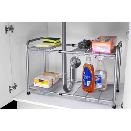 Upc 886466442840 Home Basics Under The Sink Shelf Organizer With