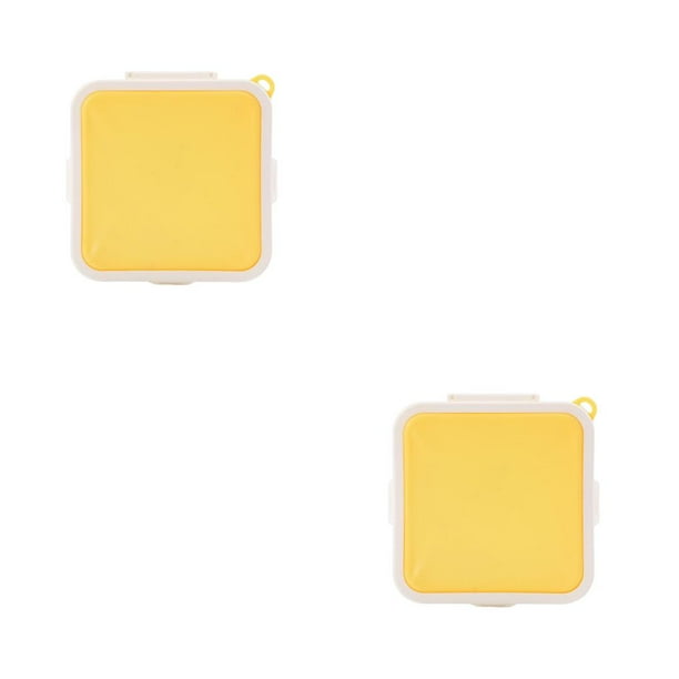 Advancent Sandwich Fresh Keep Storage Container Snack Breakfast Bento Silicona Microondas Horno Cajas Viajes al aire libre Amarillo 2piezas