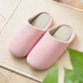 thumbnail image 3 of Winter Slipper Striped Anti-slip Warm Slippers House Slippers for Indoor, 3 of 10