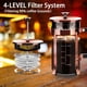 thumbnail image 2 of YMMIND Cafetera de prensa francesa Prensa de café de acero inoxidable 304 de 34 oz, con sistema de 4 filtros, vidrio de prensa francesa de borosilicato de espesor resistente al calor, émbolo de café d, 2 of 5