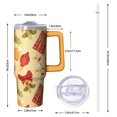 thumbnail image 2 of Winter Holiday 30oz Stainless Steel Tumbler with Handle and Straw, Leak Proof Coffee Cup Mug, Insulated Christmas Gift for Women Men, 2 of 5