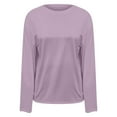 thumbnail image 5 of Women's Long Sleeve Tops Tshirts Fashion Oversized Casual Basic Crewneck Fall Clothes for Women Tees Blouses, 5 of 6