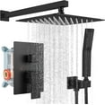 thumbnail image 3 of Rainfall Bathroom Shower System Rain Shower Head and Handle Set Wall Mounted Shower Complete  Solid Brass Pressure Balancing Shower Mixer Valve  Matte, 3 of 4