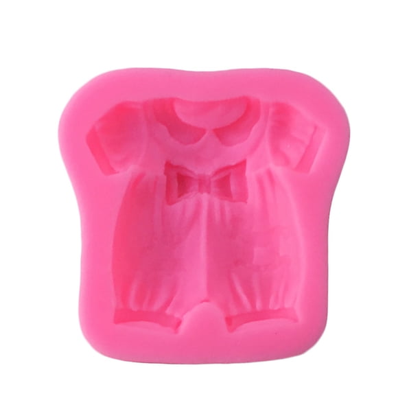 Molde de silicona para ropa de bebé, herramientas para hornear de bricolaje, molde para pasteles con forma de lazo, rendimiento confiable