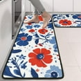 thumbnail image 2 of Kitchen Rugs Sets Of 2,Pioneer Flower Floral Print Pattern Anti Fatigue Kitchen Mat Rugs Non Slip Washable,Decorative Kitchen Floor Mats for Kitchen,Sink,Laundry,17"x47"+17"x47", 2 of 5
