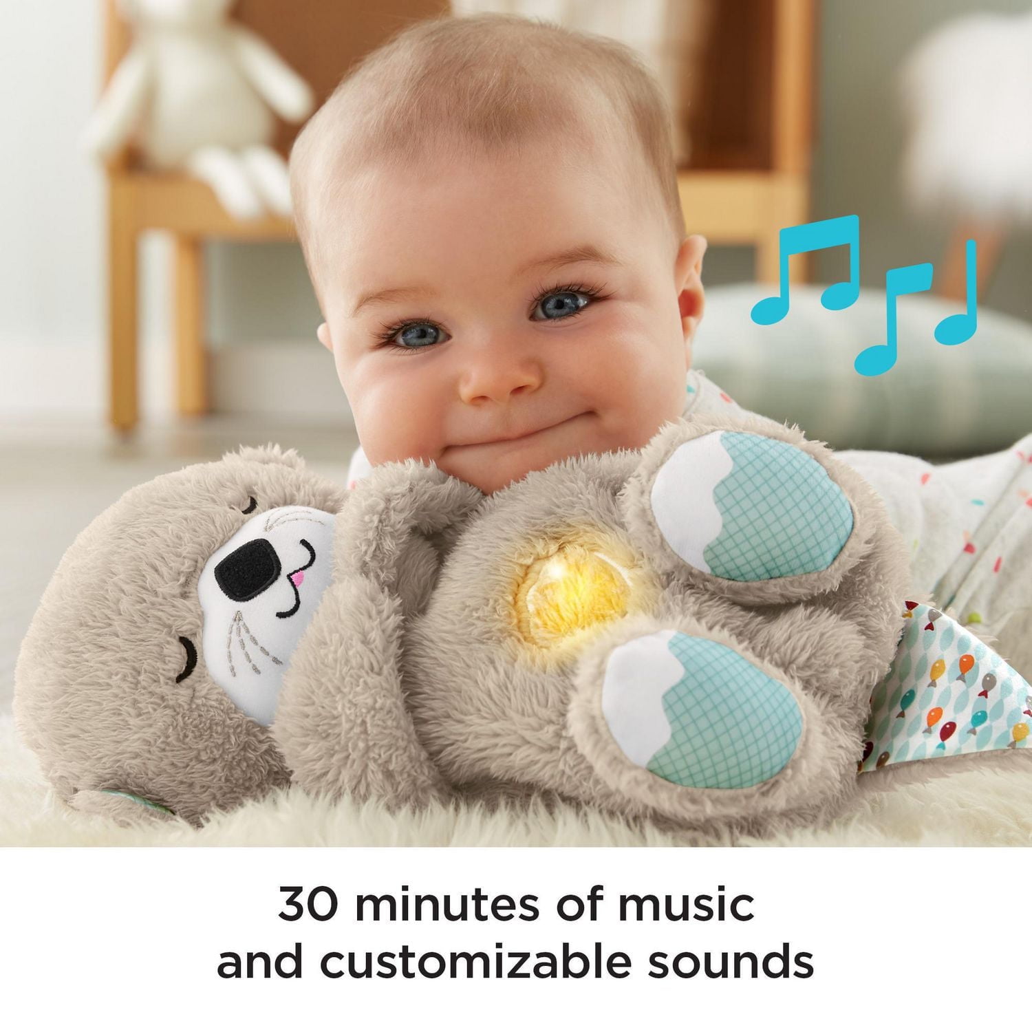 Loutre apaisante de Fisher-Price, jouet en peluche apaisant musical pour tout-petits Pour les bébés