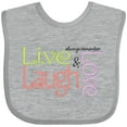 thumbnail image 3 of Inktastic Live, Laugh, Love Boys Baby Bib, 3 of 4