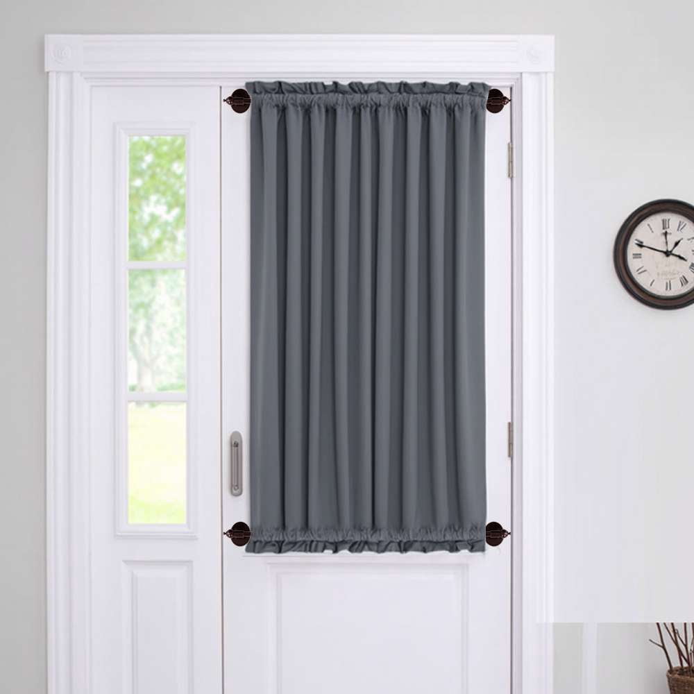 Turquoize 4 Pack Magnetic Curtain Rods Multi-Use Adjustable Petite Cafe Sidelight for Iron and Steel Place (16"-28", Brown)
