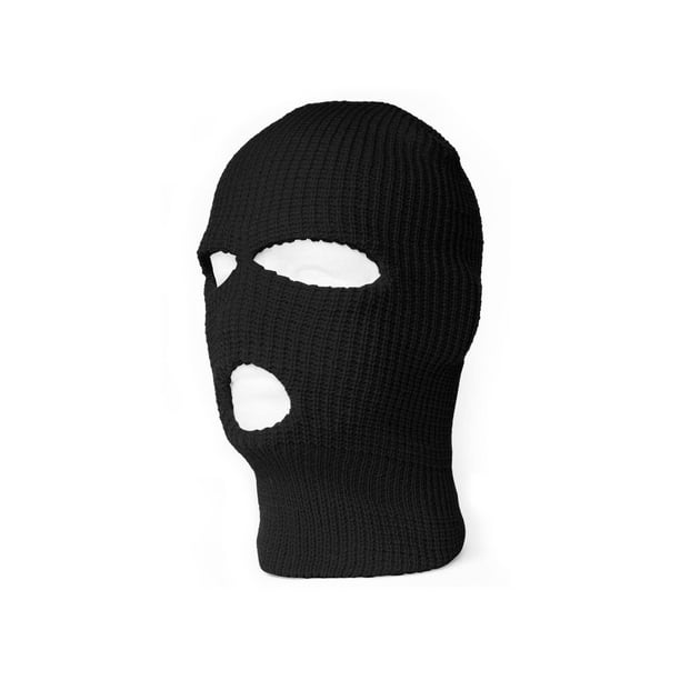 TopHeadwear's 3 Hole Face Ski Mask, Black 1pc - Walmart.com