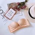 thumbnail image 2 of Sujetador sin tirantes, invisible, antideslizante, sexy, con hebilla frontal, ropa interior para vestido de novia, fiesta, beige, 34 / 75AB Inevent AP001296-10, 2 of 7