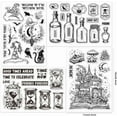 thumbnail image 6 of 4 Sheets Magic Potion Bottle Clear Stamps for DIY Scrapbooking Hourglass Witch Silicone Clear Stamp Seals Transparent Stamps, 6 of 8