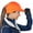 hunter orange, variant on Fleece Ponytail Hat with Drop Down Ear Warmer | The Trailblazer Adventure Hat for Women - hunter orange