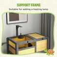 thumbnail image 4 of PawHut Tortoise Habitat Enclosure for Indoor W/ Shelf, Tray, Yellow, 4 of 9