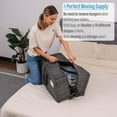 thumbnail image 2 of ORUYROP 10 Pack Moving Bags w/Backpack Straps, Moving Supplies, Moving Boxes, College Packing Storage Boxes with Lids Alternative, Heavy Duty, Extra Large, Sturdy Handles, Zippers (Windowpane,, 2 of 6