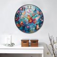 thumbnail image 4 of Butterflies Colorful Wall Clocks Battery Operated 11.9 Inch Round Clock Acrylic Silent Non-Ticking Bedroom Living Room Decorative Clocks, 4 of 10