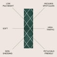 thumbnail image 4 of JONATHAN Y SUPERSOFT 2 x 10 Runner Rug, Cole Minimalist Diamond Trellis - Green/White, SEU102D-210, 4 of 9
