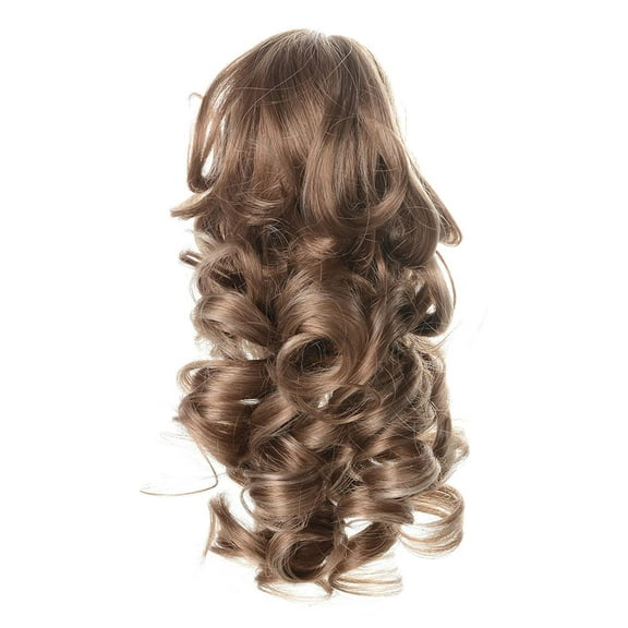 Onedor 12" Synthetic Fiber Natural Textured Curly Ponytail Clip In/On Hair Extension Hairpiece